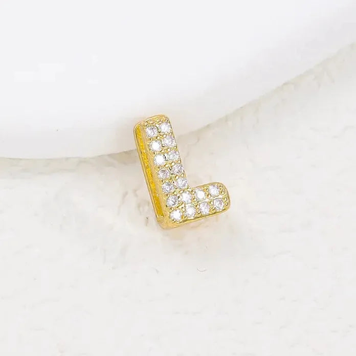 18K Gold Plated Zircon Initial Necklace Women Mini Alphabet Choker Gift