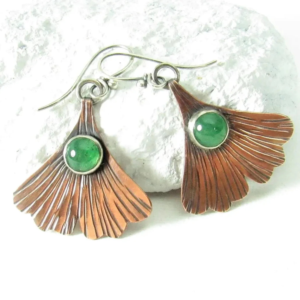 Bohemian Ginkgo Leaf Drop Earrings for Women Zinc Alloy Retro Jewelry