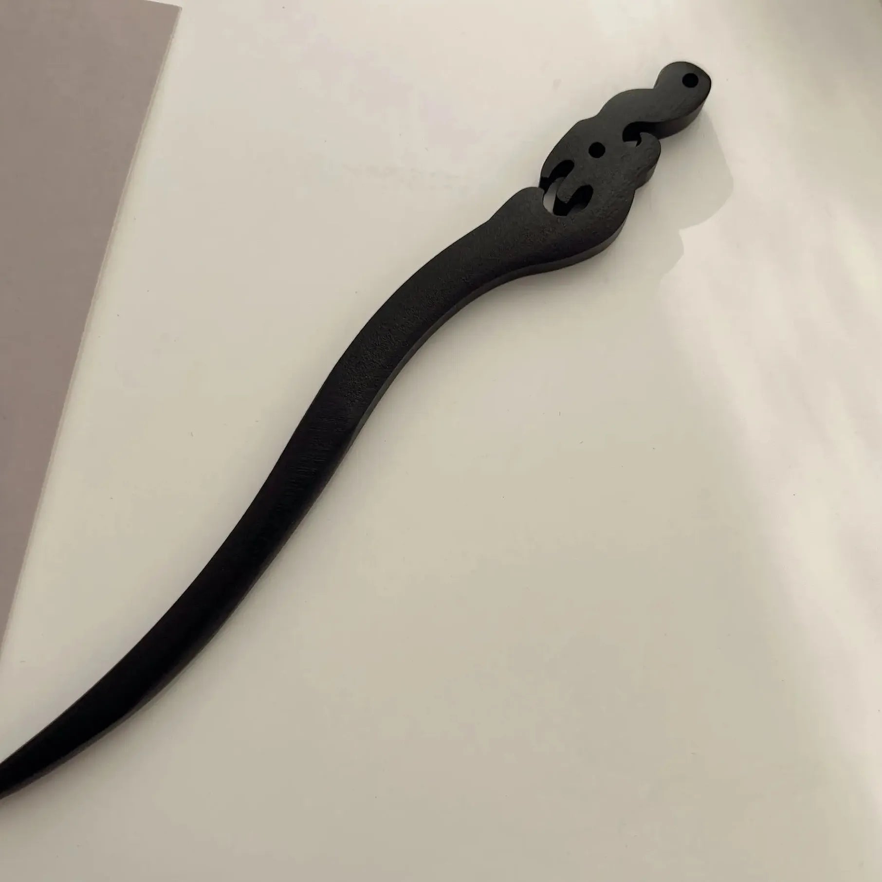 Carved Black Wooden Hair Sticks Traditional Chinese Hair Fork for Women