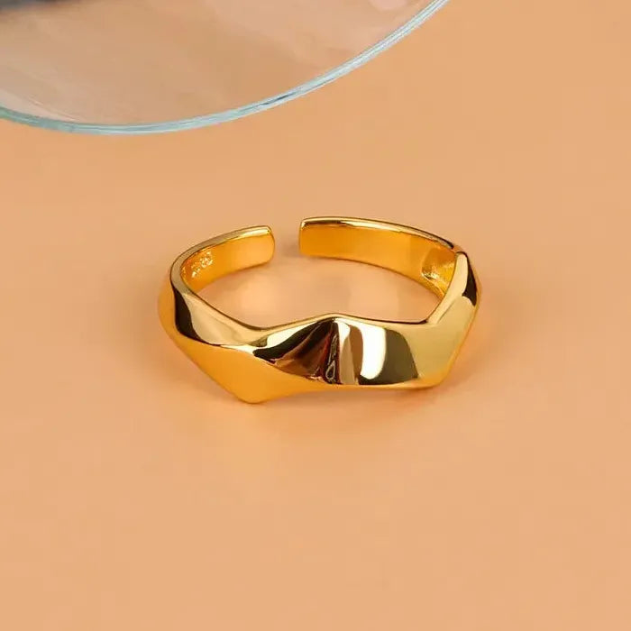 Adjustable Silver Geometric Rings for Women Fashion Jewelry Gifts Trendy