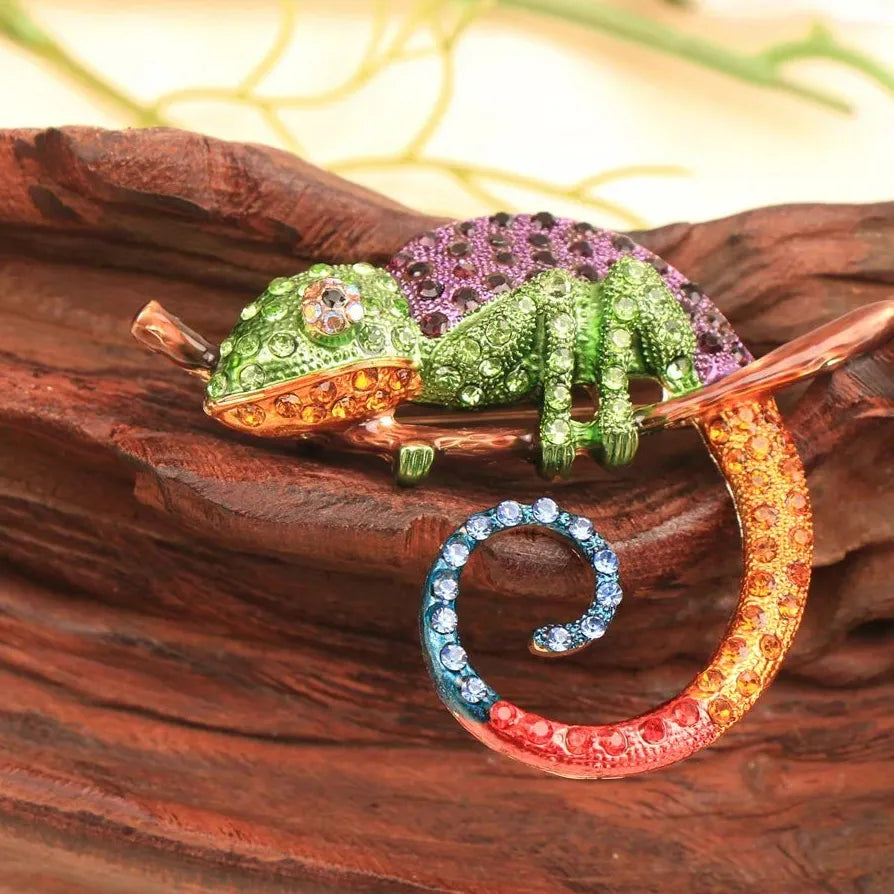Classic Luxury Chameleon Brooch Gift for Men and Women