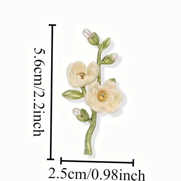 Luxury Chinese Style Orchid Brooch Pin Elegant Accessory for Men & Women