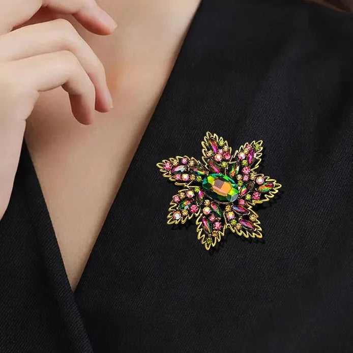 Classic Floral Brooch Wedding Party Jewelry Accessory for Women