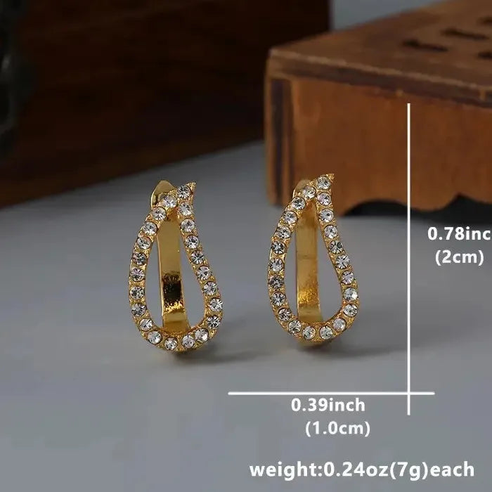 Teardrop Cubic Zirconia Earrings for Women Elegant Fashion Jewelry Accessories