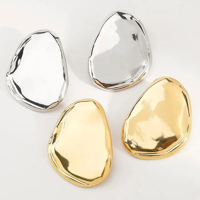 Vintage Zinc Alloy Irregular Oval Geometric Drop Earrings for Women