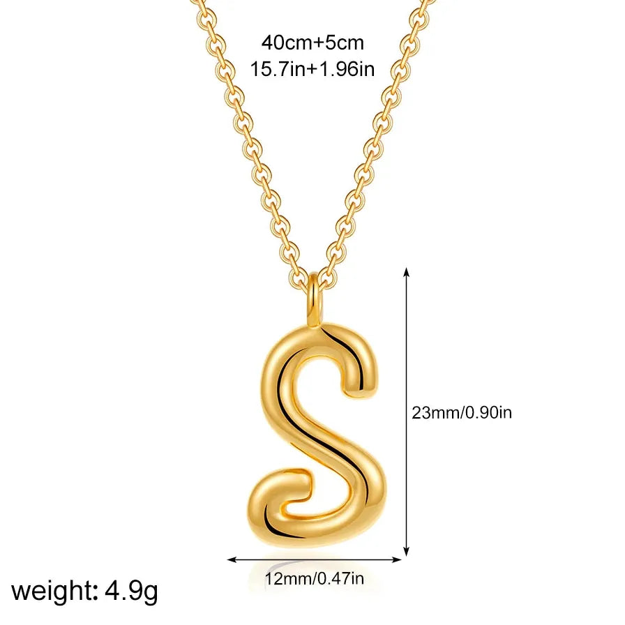 18K Gold Plated A-Z Initial Necklace Waterproof Alphabet Choker Jewelry Gift Women