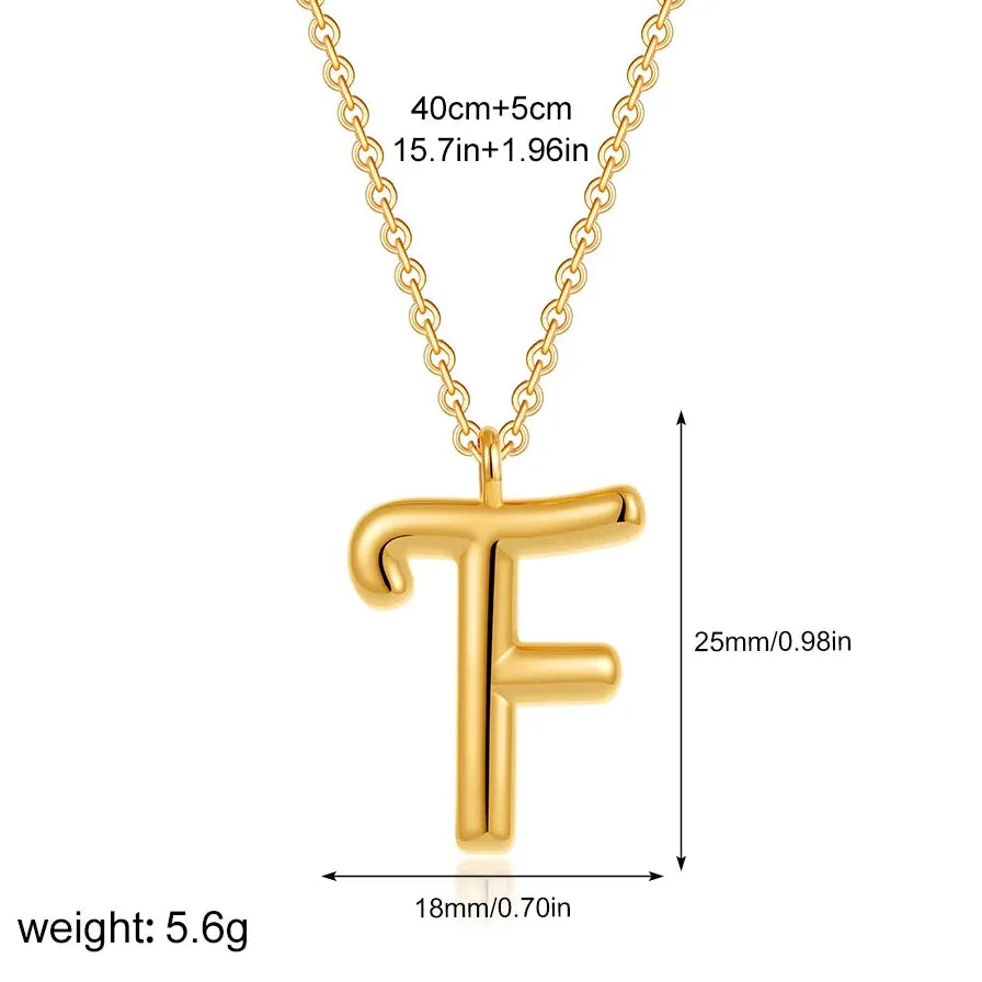 18K Gold Plated A-Z Initial Necklace Waterproof Alphabet Choker Jewelry Gift Women