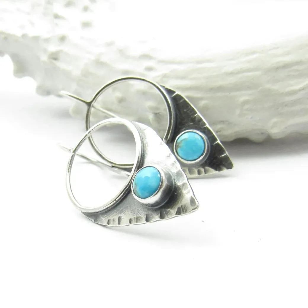 Vintage Blue Stone Drop Earrings for Women Zinc Alloy Pendant Jewelry Party Engagement