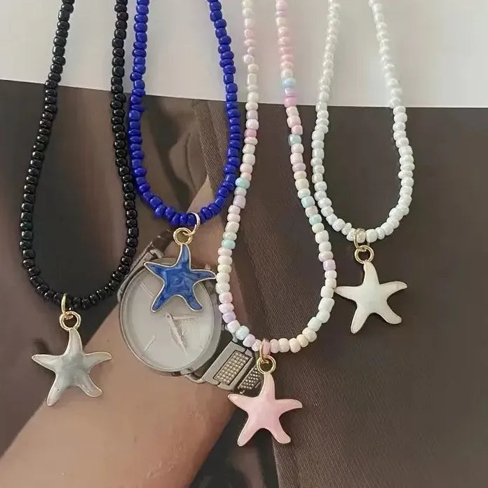 Bohemia Handmade Copper Star Pendant Choker Necklace for Women Girls