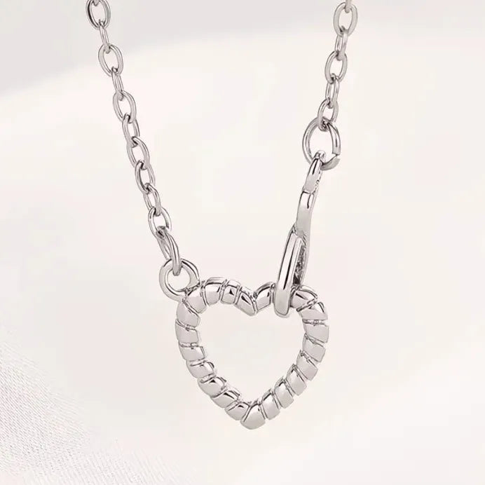 Romantic Heart Pendant Necklace for Women Anniversary Party Gift Jewelry