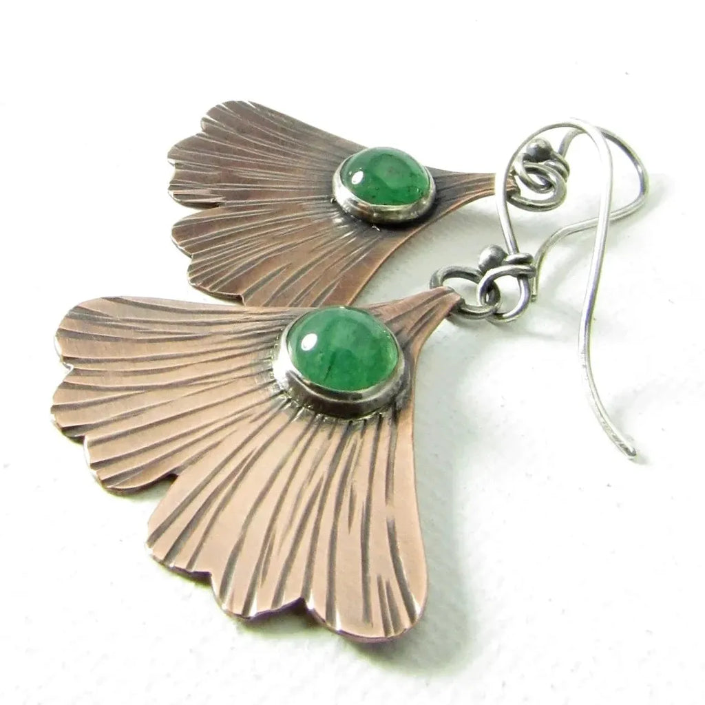Bohemian Ginkgo Leaf Drop Earrings for Women Zinc Alloy Retro Jewelry