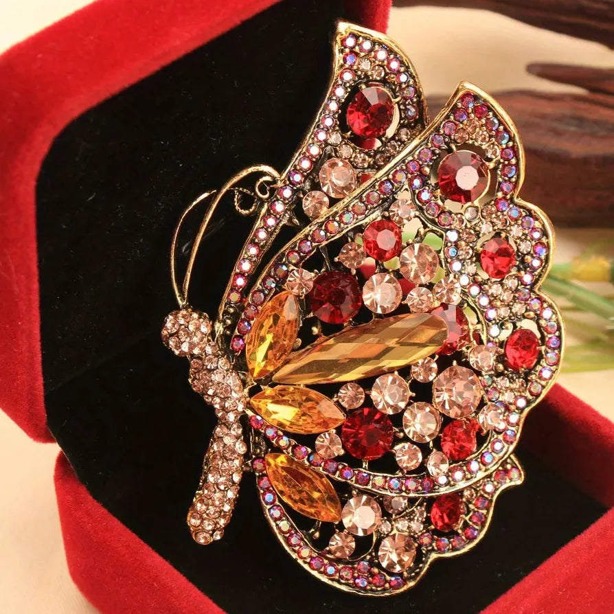 Classic Butterfly Insect Brooch Wedding Gift for Women Elegant Style