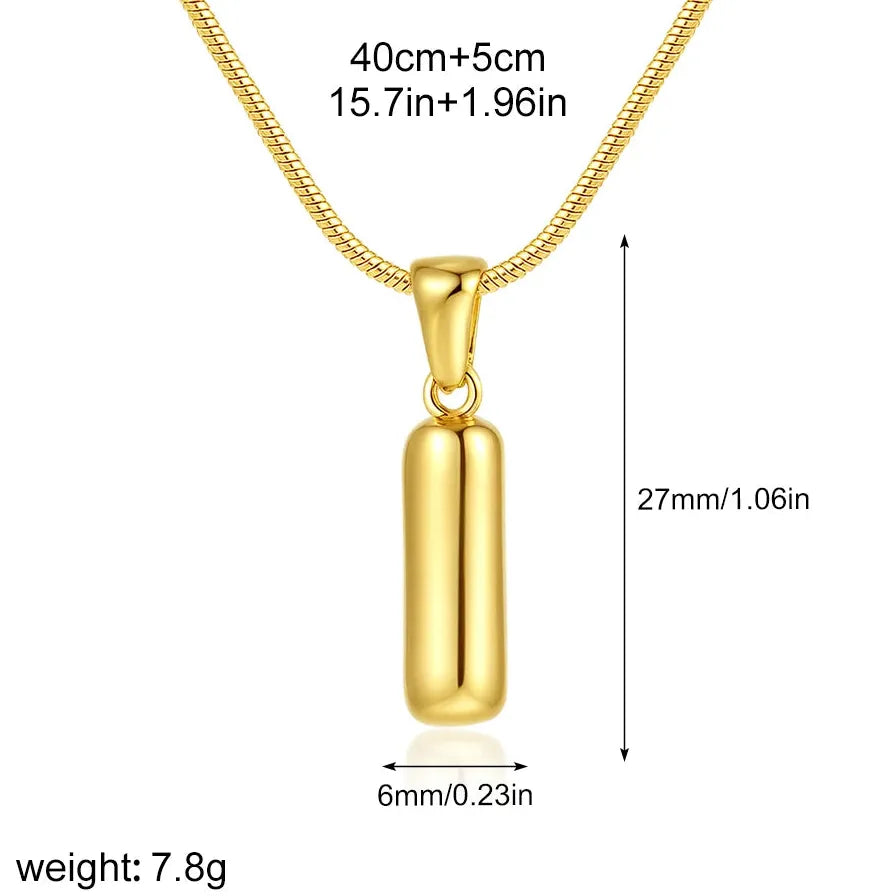 A-Z Alphabet Initial Necklace for Women 18k Gold Plated Pendant Choker Jewelry Gift