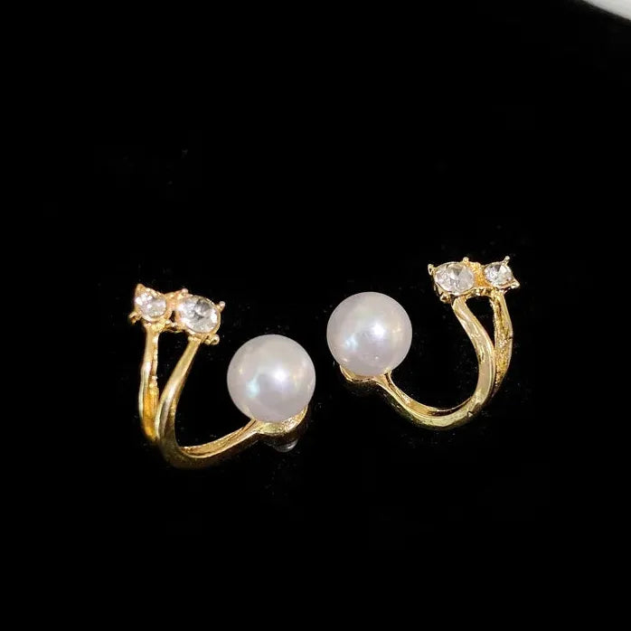 2024 Classic Korean Geometric Zircon Gold Color Earrings for Women