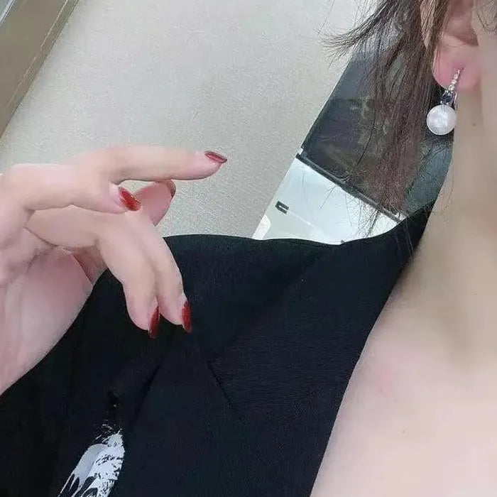 Elegant Women's Imitation Pearl Drop Earrings Bohemian Japanese Korean Style Jewelry