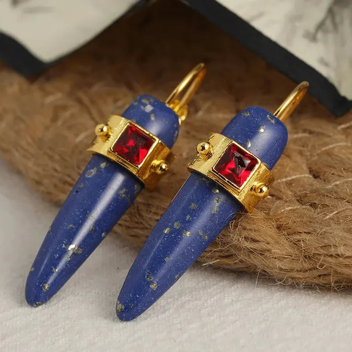 Men's Punk Hip-Hop Zinc Alloy Drop Earrings Stylish Daily Wear Jewelry