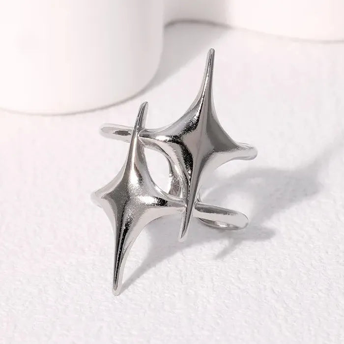 Gold Stainless Steel Cross Ring for Women Men Faith Jewelry Gift Party