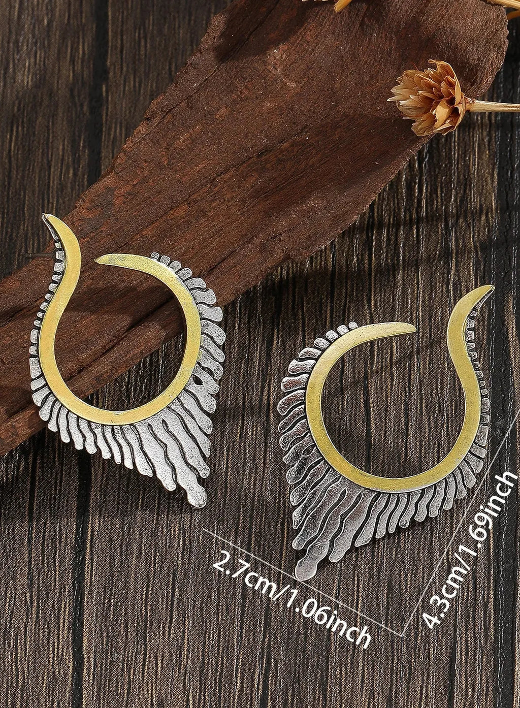 Bohemian Geometric Irregular Zinc Alloy Stud Earrings for Women