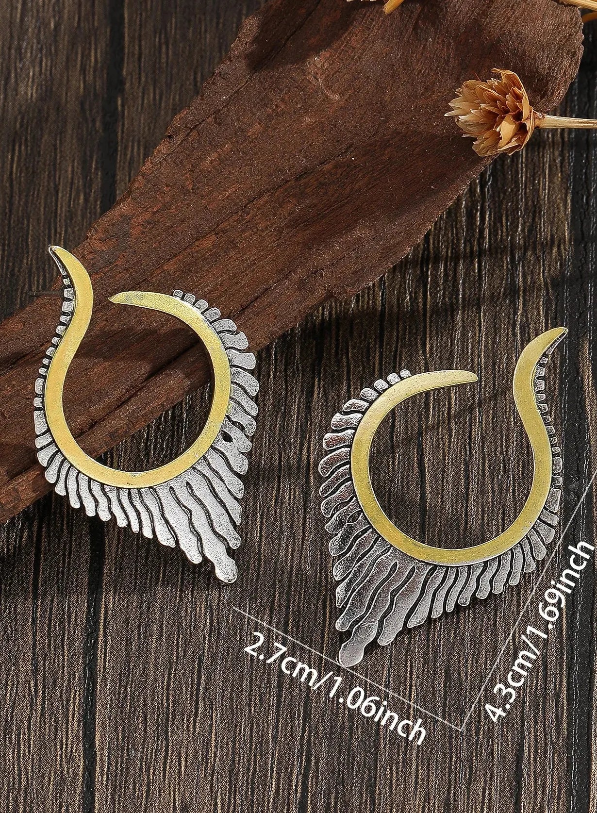 Bohemian Geometric Irregular Zinc Alloy Stud Earrings for Women