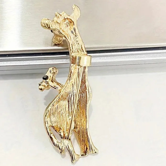 Vintage Colourful Oil Drop Giraffe Brooch Cartoon Animal Pin for Fashion