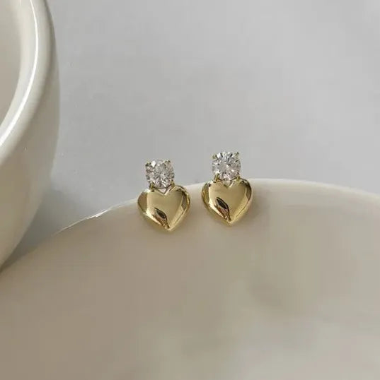 Moon Gray Pearl Stud Earrings Copper Moon Bowknot Jewelry Gift Women