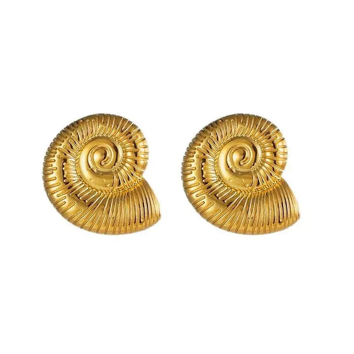 Bohemian Stainless Steel Animal Conch Stud Earrings for Women Gift