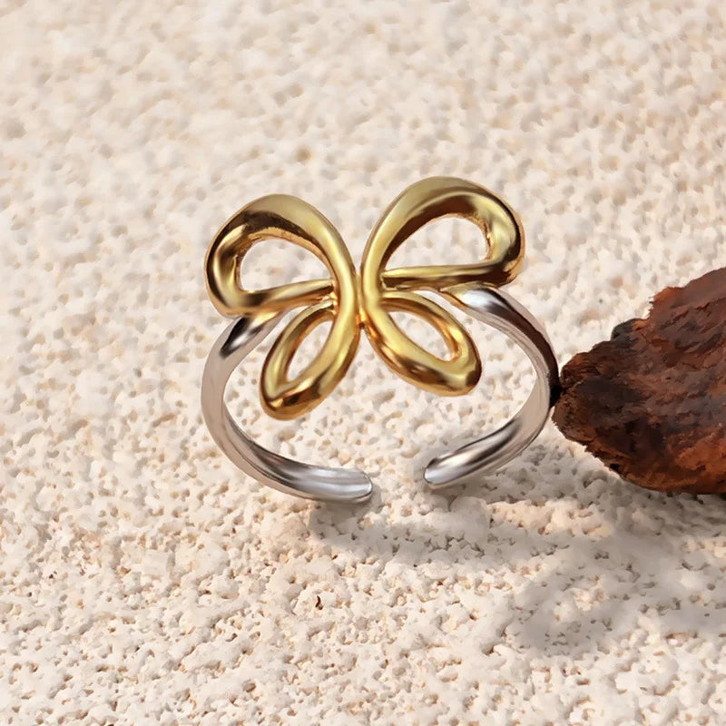 18K Gold Plated Ocean Series Opening Ring Mini Crab Conch Starfish for Women