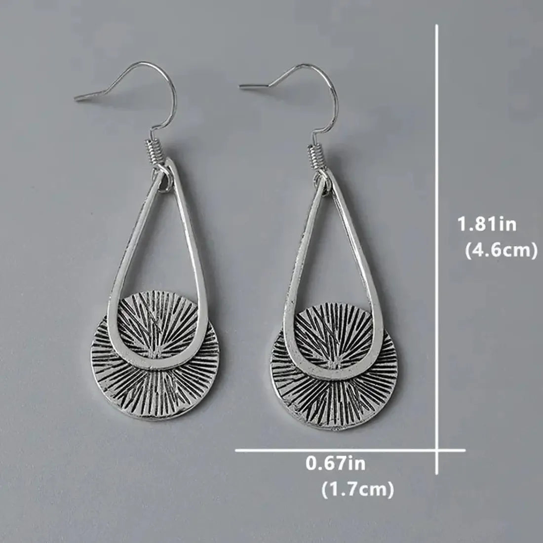 Retro Geometric Fan Drop Earrings Zinc Alloy Ethnic Style Women's Jewelry