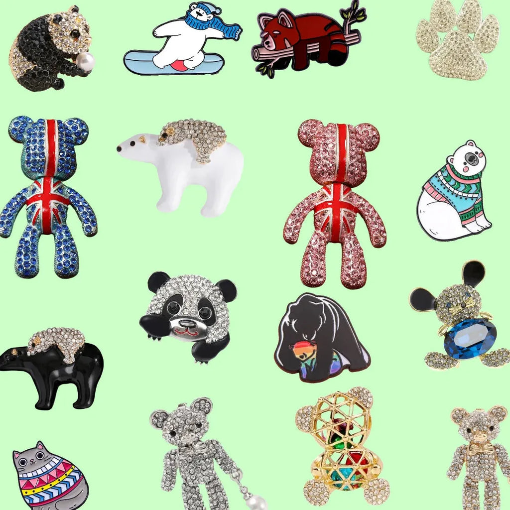 Classic Bear Brooch Animal Design Unisex Jewelry Gift