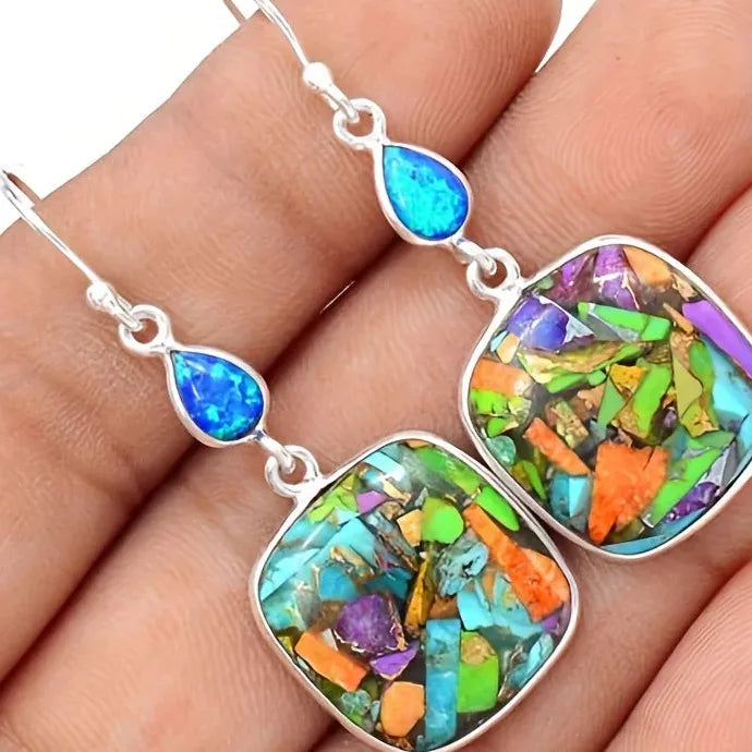 Women's Valentine's Day Colored Resin Pendant Drop Earrings for Party Jewelry Gifts