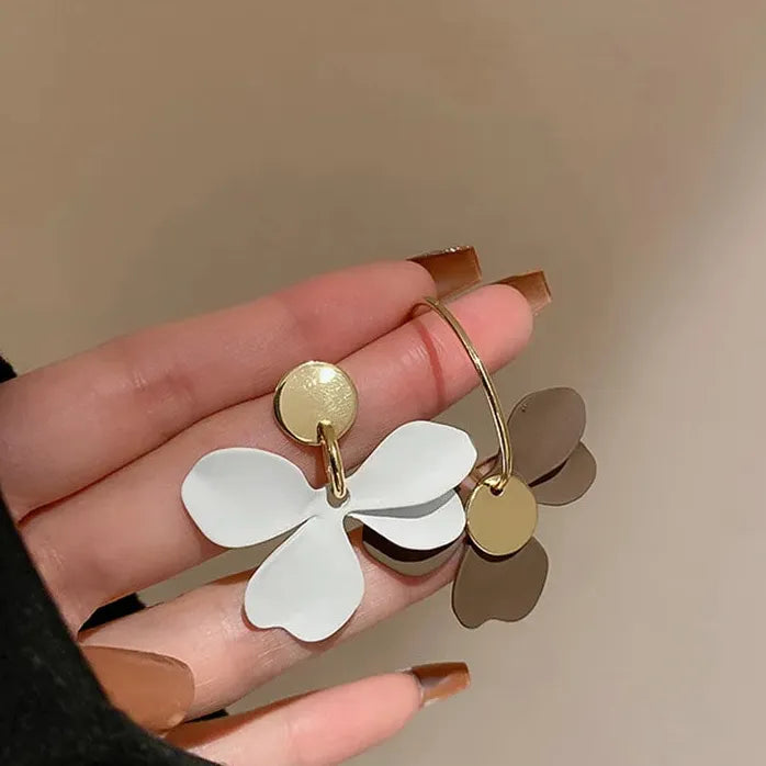 Pearl Flower Drop Earrings for Women Fashion Trend 2022 Nature-Inspired Jewelry