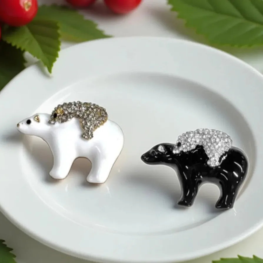 Luxury Classic Bear Brooch Pin Jewelry Gift for Men and Women