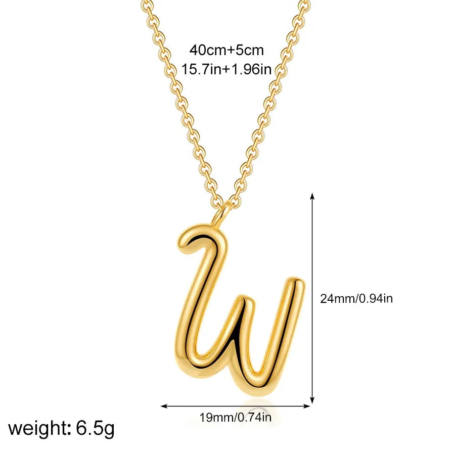 18K Gold Plated A-Z Initial Necklace Waterproof Alphabet Choker Jewelry Gift Women