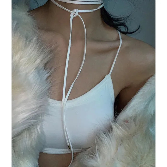 Vintage Long Velvet Bowknot Circle Pendant Choker Necklace Adjustable Y2K