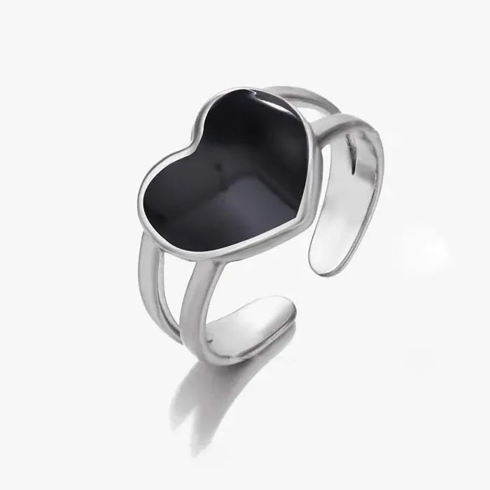 Adjustable Geometric Titanium Steel Ring for Women Wedding Gift Jewelry Accessory