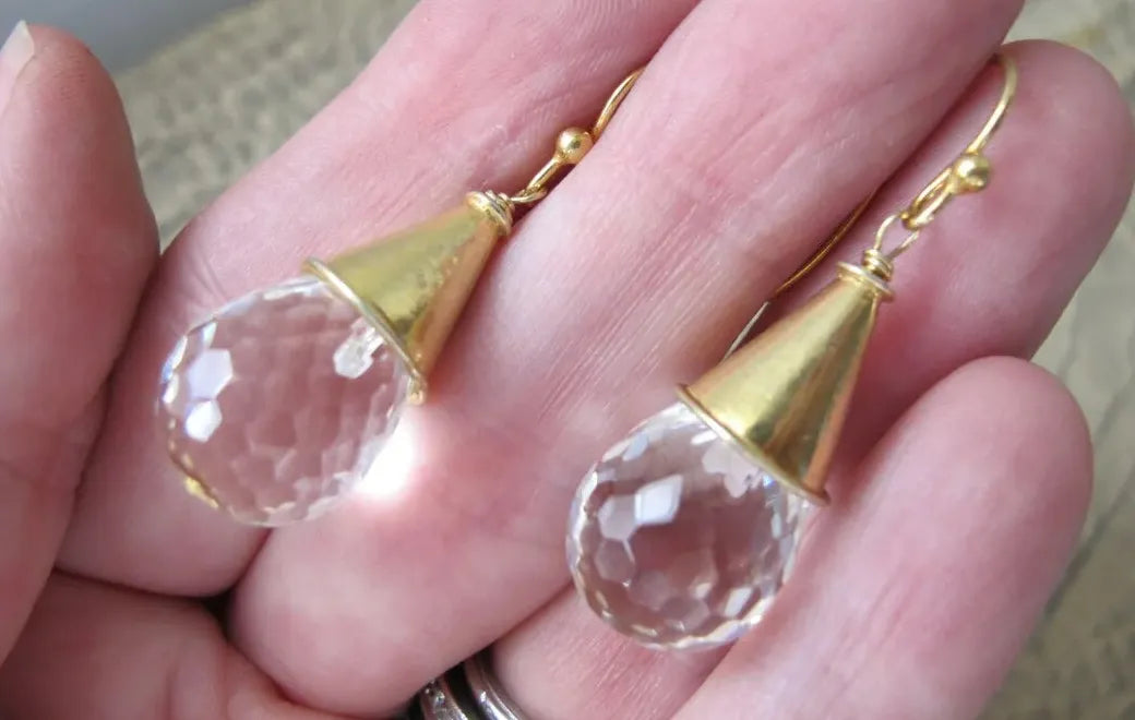 Honeycomb Imitation Crystal Ball Drop Earrings Zinc Alloy Jewelry Gift for Women