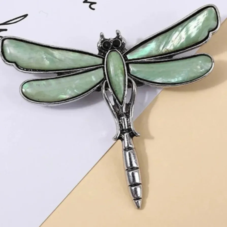 Vintage Chinese Dragonfly Dragon Brooch Pin Classic Jewelry Gift