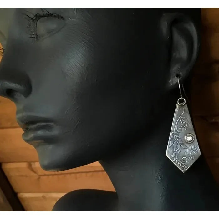 Geometric Bohemian Zinc Alloy Drop Earrings for Women Daily Wear Retro Style