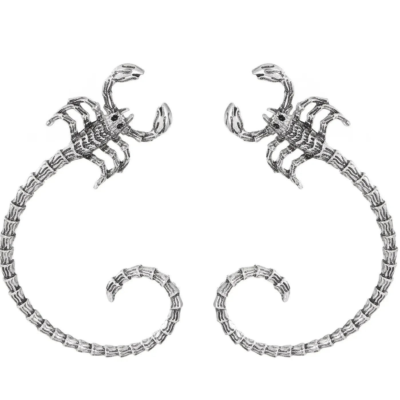 Halloween Gothic Scorpion Clip Earrings Punk Rock Animal Statement Jewelry