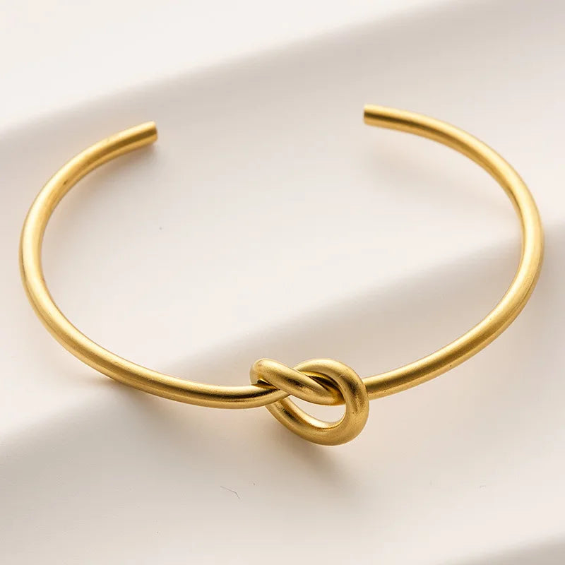 Vintage Stainless Steel Woven Twist Bracelets Bangles for Men Women Jewelry