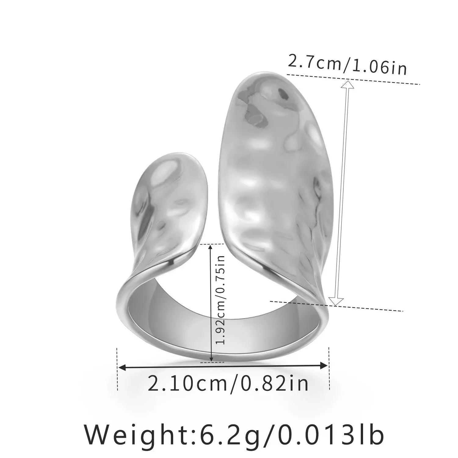 Geometric Stainless Steel Wide Band Ring Chunky No Fade for Men Women