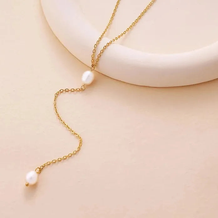 2025 Imitation Pearl Long Tassel Pendant Necklace for Women Gift Chain