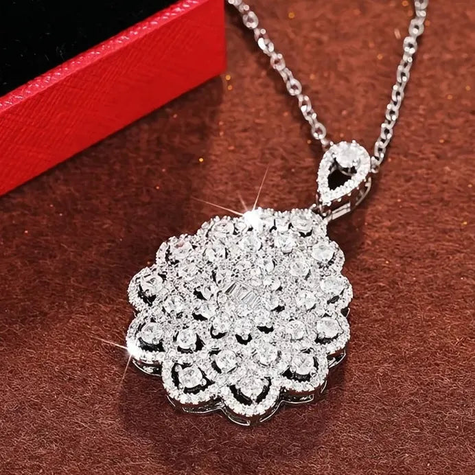 Elegant Geometric Cubic Zirconia Pendant Necklace for Women Wedding Jewelry