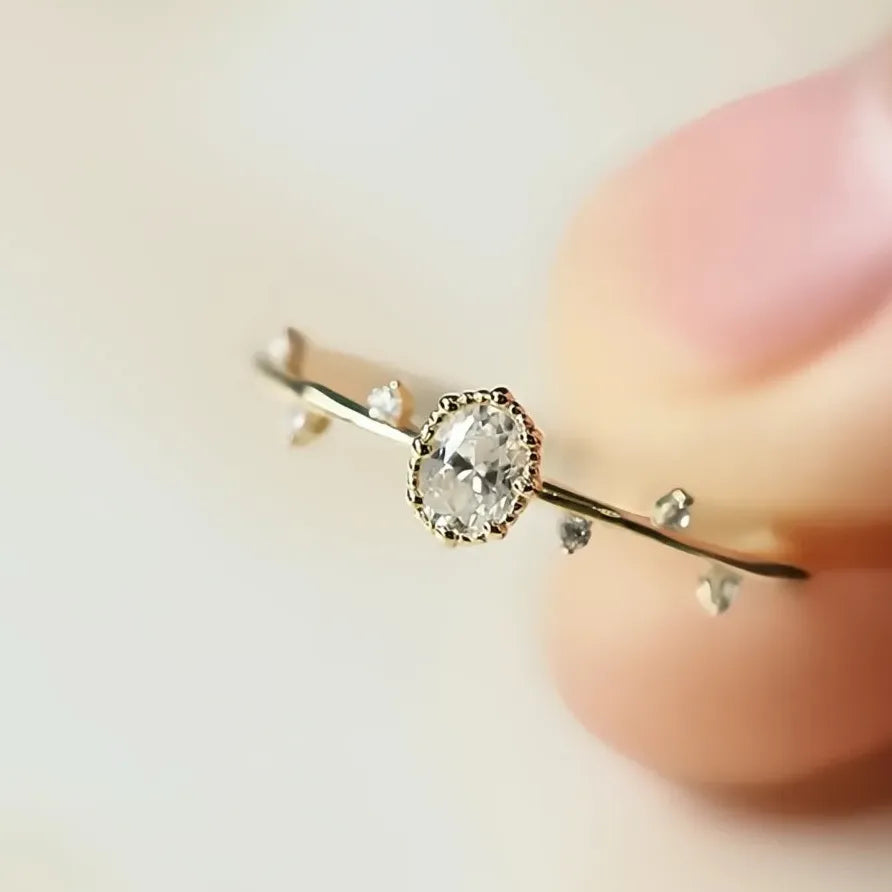 Gold Branch Leaf Ring for Women Party and Daily Jewelry Stylish