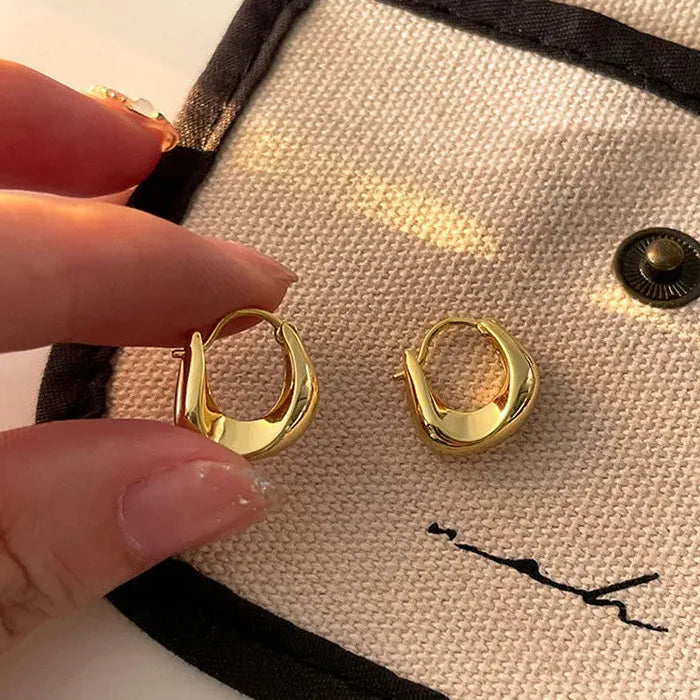 Geometric Copper Hoop Earrings Round Circle Punk Jewelry Gifts 2026