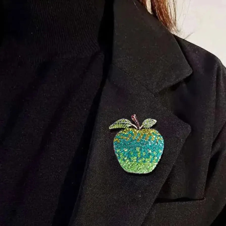 Watermelon Apple Durian Mulberry Fruit Brooch Pin for Women Men