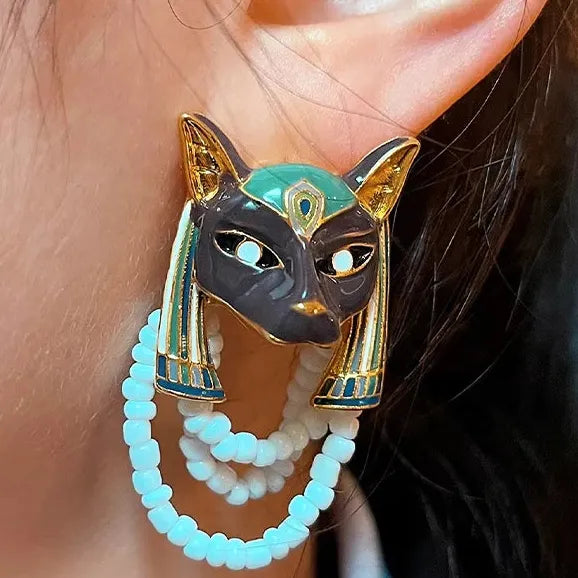 2024 Vintage Fox Stud Earrings Copper Alloy Animal Jewelry Gift Men Women