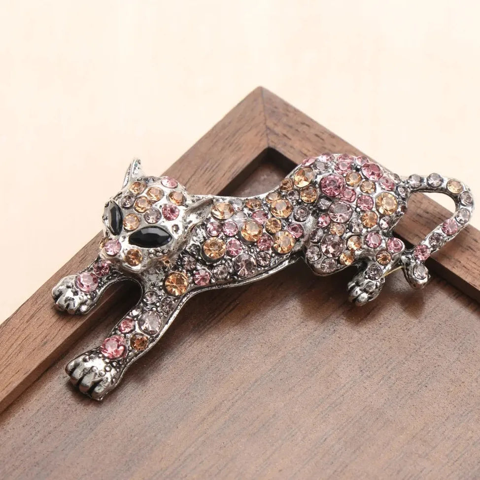 Vintage Leopard-Print Brooch for Men & Women Wedding Gift Accessory
