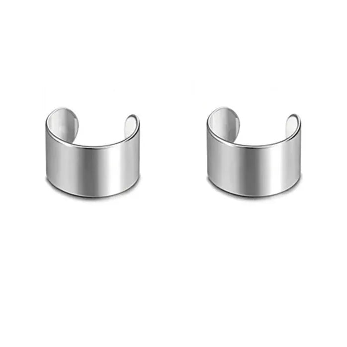 4Pcs Geometric C-Shape Ear Cuff Clip-On Earrings for Women Stylish Jewelry