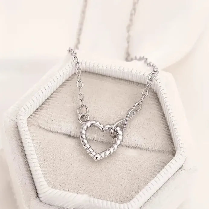 Romantic Heart Pendant Necklace for Women Anniversary Party Gift Jewelry